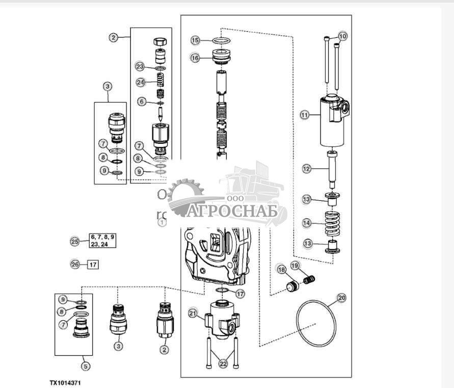 Секция ковша, направляющее устройство 